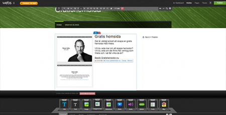 Gratis hemsida med Webs